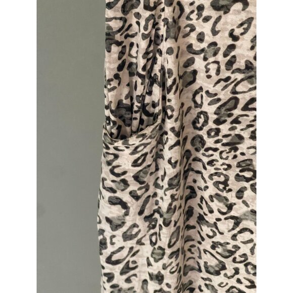 Catalina Womens Leopard Print Long Sleeve Tunic Top Sz 1X/16W Drawstring Pockets - Picture 4 of 9